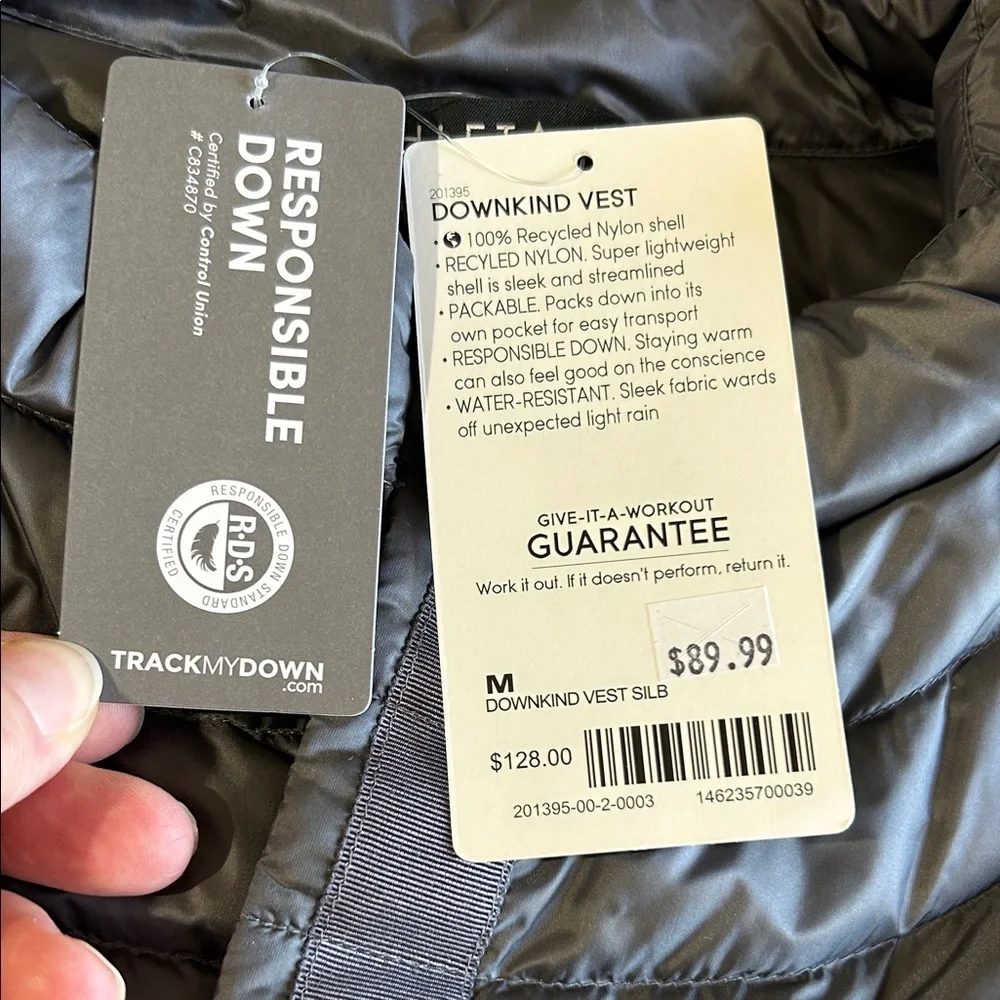 Athleta Silver Quilted Vest - Picture 3 of 5